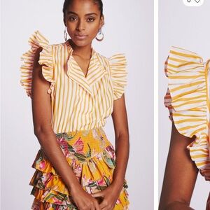 Ruffled buttondown blouse